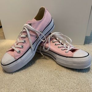 Pink Platform Converse